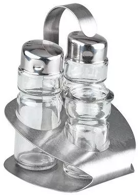 Αλατοπίπερο HS Aqua Σετ 2τμχ Μεταλλικό