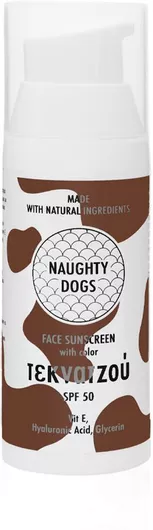Αντηλιακή Κρέμα Προσώπου Naughty Dogs Τεκνατζού SPF50 με Χρώμα 50ml