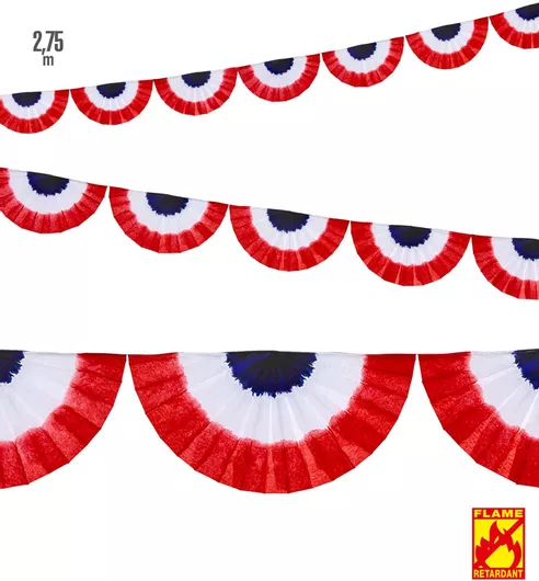 Αποκριάτικο Αξεσουάρ Widmann Διακοσμητική Γιρλάντα Τρίχρωμη 2.75m Πολύχρωμο