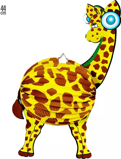 Αποκριάτικο Αξεσουάρ Widmann Διακοσμητικό Giraffe Lampion 44cm Κίτρινο/Καφέ