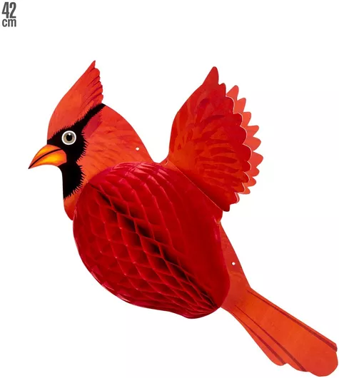Αποκριάτικο Αξεσουάρ Widmann Διακοσμητικό Honeycomb Red Cardinal 42cm Κόκκινο