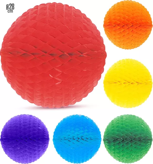 Αποκριάτικο Αξεσουάρ Widmann Διακοσμητικό Unicolor Paper Ball 28cm Τυχαία Επιλογή Σχεδίου & Χρώματος