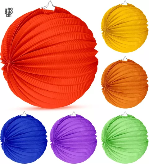 Αποκριάτικο Αξεσουάρ Widmann Διακοσμητικό Unicolor Paper Ball 33cm Τυχαία Επιλογή Σχεδίου & Χρώματος