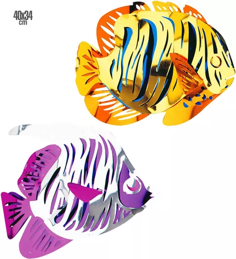Αποκριάτικο Αξεσουάρ Widmann Διακοσμητικό Τροπικό Ψάρι 3D Mεταλλικό 40x34cm Τυχαία Επιλογή Σχεδίου & Χρώματος