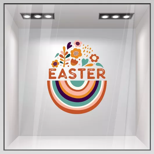 Αυτοκόλλητο ΒιτρίναςΠασχαλινό Ουράνιο Τόξο