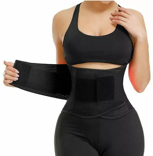 Ελαστική Ζώνη Μέσης Κορσές με Ελαστικές Μπανέλες Large Μαύρο