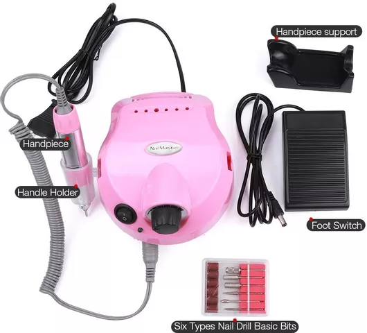 Τροχός Νυχιών Ρεύματος 35W Ροζ με Πεντάλ με 35000 Στροφές ανά Λεπτό