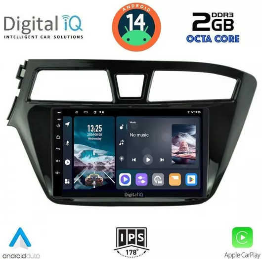 Ηχοσύστημα Αυτοκινήτου Digital IQ για Hyundai i20 2014-2019 Bluetooth/USB/AUX/WiFi/GPS/Apple-Carplay/Android-Auto με Οθόνη Αφής 9"