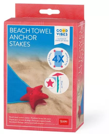 Παιδική Πετσέτα Θαλάσσης Legami Anchor Stakes BCLIP0002 Άγκυρες Αστερίας Σετ 4τμχ
