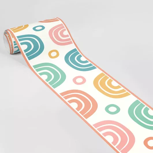 Παιδικό Αυτοκόλλητο Τοίχου Sticky Cute Pastel Rainbows Μπορντούρα 200x20cm