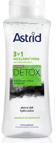 Micellar Water Καθαρισμού Προσώπου Astrid Citylife Detox για Όλους τους Τύπους 400ml
