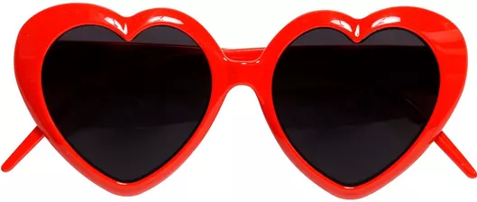 Αποκριάτικο Αξεσουάρ Widmann Γυαλιά Καρδίες Κόκκινο