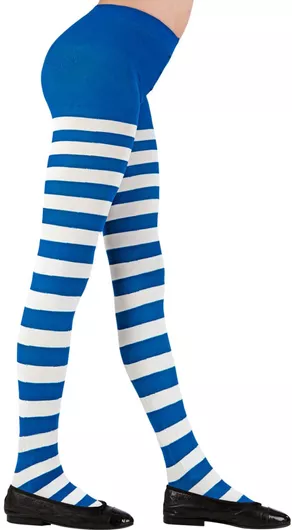 Αποκριάτικο Αξεσουάρ Widmann Καλσόν Παιδικό Λευκό με Γραμμές 70 Den Μπλε