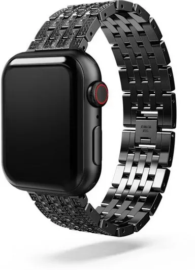 Λουράκι Swarovski Princess Sparkling για Apple Watch Series 4-9 40/41mm Ανοξείδωτο Aτσάλι Μαύρο