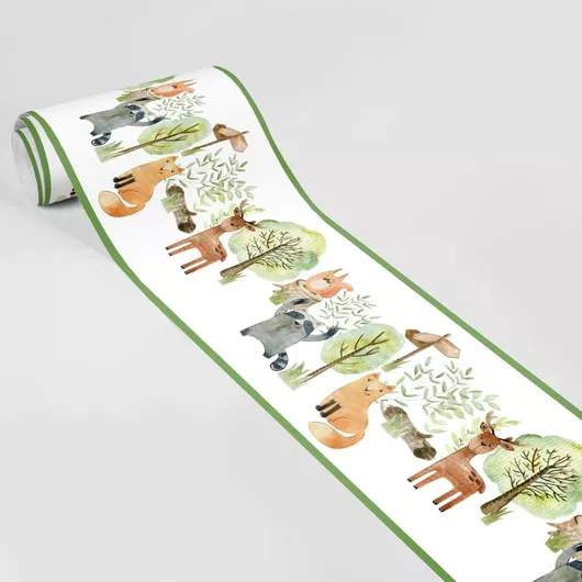 Μπορντούρα Τοίχου Παιδικού Δωματίου Sticky Watercolor Forest Animals 2 25x500cm