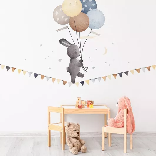 Παιδικό Αυτοκόλλητο Τοίχου Sticky Bunny Tight Rope