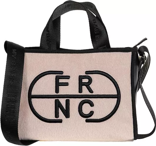 Γυναικεία Τσάντα Χειρός / Ώμου Frnc 5106-BB από Faux Fur Beige / Black