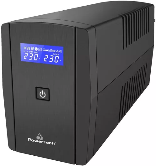 UPS Powertech PT-1296 Line-Interactive 1100VA 660W με 2 Schuko Πρίζες