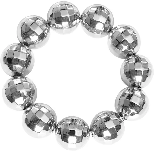 Αποκριάτικο Αξεσουάρ Widmann Βραχιόλι Disco Ασημί