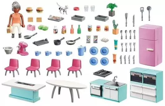 Playmobil MyLife Μοντέρνα Κουζίνα με Τραπεζαρία για 4-10 Ετών #71608
