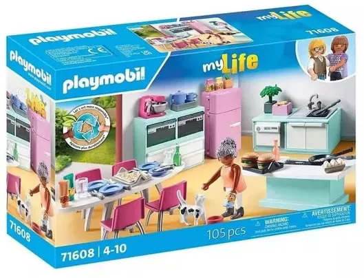 Playmobil MyLife Μοντέρνα Κουζίνα με Τραπεζαρία για 4-10 Ετών #71608
