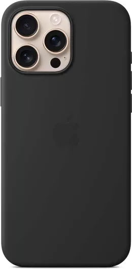 Θήκη Κινητού Back Cover Apple με MagSafe για Apple iPhone 16 Pro Σιλικόνη Μαύρο