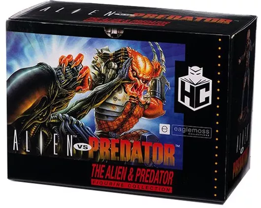 Action Figure Eaglemoss Collections Alien & Predator Statue Snes Video Game Paint Variant Box Set 16cm