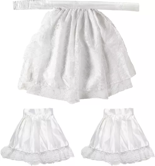 Αποκριάτικο Αξεσουάρ Widmann Lace Jabot & Cuffs Λευκό