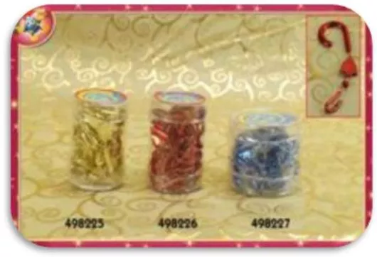 Χριστουγεννίατικα Γαντζάκια Σετ 20τμχ Χρυσό