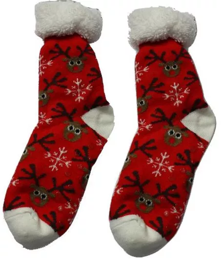 Χριστουγεννιάτικες Κάλτσες Due Esse Παιδικές με Τάρανδο 20x15x8.5cm Κόκκινο