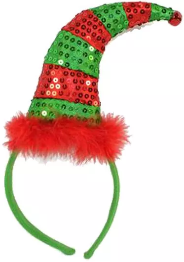 Χριστουγεννιάτικη Στέκα Due Esse με Σκουφάκι Ξωτικού 12x29cm Κόκκινο/Πράσινο