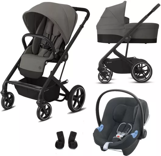 Βρεφικό Καρότσι Cybex Balios S Lux Black Frame With Cot S & Aton B I-Size 3 in 1 Soho Grey