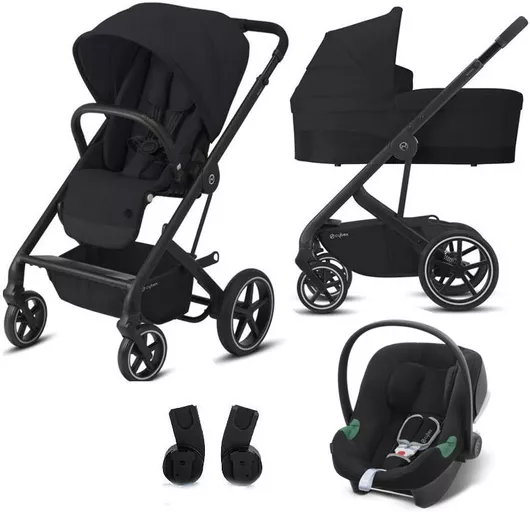 Βρεφικό Καρότσι Cybex Balios S Lux Black Frame + Cot S & Aton B2 I-Size Deep Black