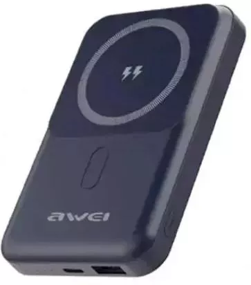 Power Bank Awei P139K 10000mAh με Ασύρματη Μαγνητική Φόρτιση Μπλε