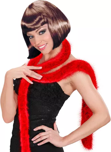 Αποκριάτικο Αξεσουάρ Widmann Boa με Πούπουλα 2m Κόκκινο