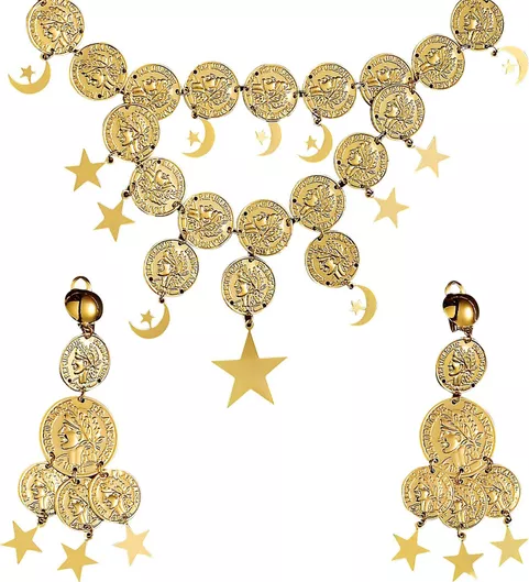 Αποκριάτικο Αξεσουάρ Widmann Gipsy Σετ Σκουλαρίκι Χρυσό