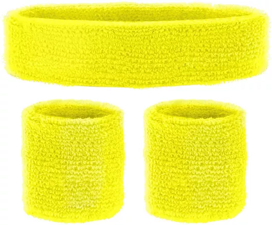 Αποκριάτικο Αξεσουάρ Widmann Neon Sweatbands Κίτρινο