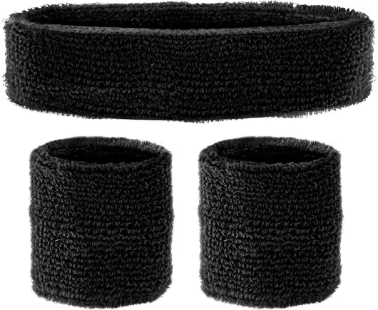Αποκριάτικο Αξεσουάρ Widmann Sweatbands Σετ Μαύρο