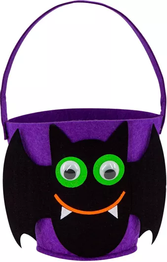 Αποκριάτικο Αξεσουάρ Widmann Καλάθι Νυχτερίδα Halloween Μαύρο/Μοβ