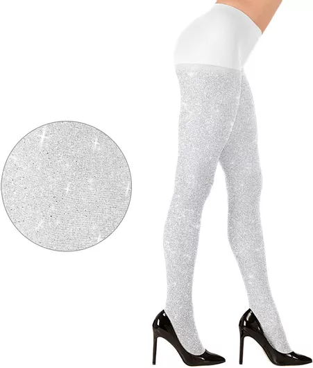 Αποκριάτικο Αξεσουάρ Widmann Καλσόν 40 Den Sandard Λευκό/Ασημί