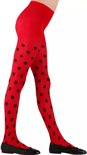 Αποκριάτικο Αξεσουάρ Widmann Καλσόν Παιδικό Ladybug 70 Den XS Κόκκινο/Μαύρο