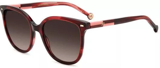 Γυναικεία Γυαλιά Ηλίου Carolina Herrera Ντεγκραντέ Cat Eye 55mm με Κόκκινο Φακό & Μπορντό Σκελετό