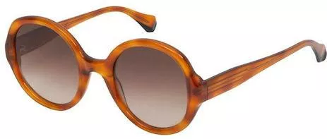 Γυναικεία Γυαλιά Ηλίου Gigistudios Ντεγκραντέ Στρογγυλά 52mm με Γκρι Φακό & Καφέ Σκελετό