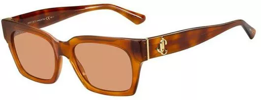 Γυναικεία Γυαλιά Ηλίου Jimmy Choo Τετράγωνα 52mm με Καφέ Φακό & Ταρταρούγα Σκελετό