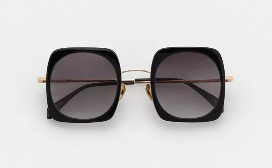 Γυναικεία Γυαλιά Ηλίου Kaleos Ντεγκραντέ Τετράγωνα 50mm με Γκρι Φακό & Μαύρο Σκελετό