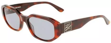 Γυναικεία Γυαλιά Ηλίου Karl Lagerfeld Γεωμετρικά 54mm με Γκρι Φακό & Ταρταρούγα Σκελετό