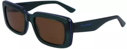 Γυναικεία Γυαλιά Ηλίου Karl Lagerfeld Ορθογώνια 54mm με Καφέ Φακό & Πράσινο Σκελετό