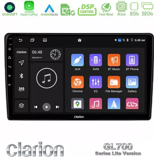 Ηχοσύστημα Αυτοκινήτου Clarion U-G72L-9 GL700 Lite Series 8Core Android11 2+32GB Navigation Multimedia Tablet 9" με Carplay Android Auto