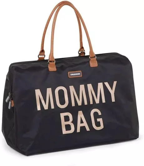 Τσάντα Αλλαξιέρα Childhome Μαιευτηρίου Ώμου/Χειρός Mommy 55x30x30cm Μαύρο/ Μπεζ