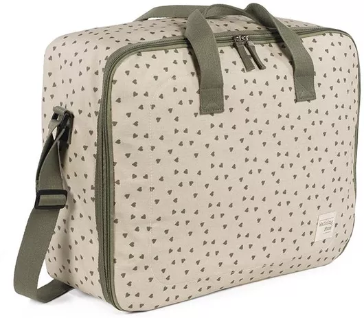Τσάντα Αλλαξιέρα Walking Mum Μαιευτηρίου Poppy Olive Hearts Χακί